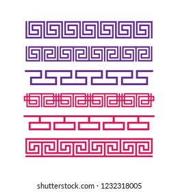 Ancient greek ornament vector. Greek border style