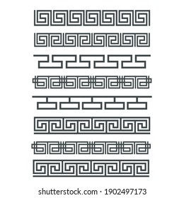 Ancient Greek Ornament Vector. Greek Border Style