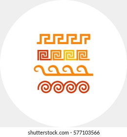 Ancient Greek ornaments icon