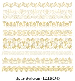 Ancient Greek pattern. Set of antique borders from Greece