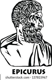 Ancient greek philosopher Epicurus. 