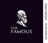 Ancient Greek Philosopher Figure Face Head Statue Sculpture Logo design