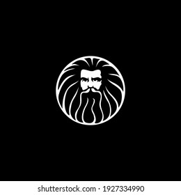 Ancient Greek Philosopher Figure Face Head Statue Sculpture Logo design