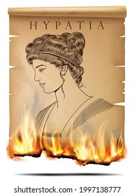 Ancient Greek Philosopher Hypatia, Vector