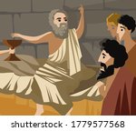 ancient greek philosopher talking to students
