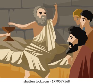 ancient greek philosopher talking to students
