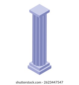 Ancient greek or roman column is standing on a pedestal