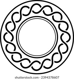 Ancient Greek Round Pattern. Vector illustration.