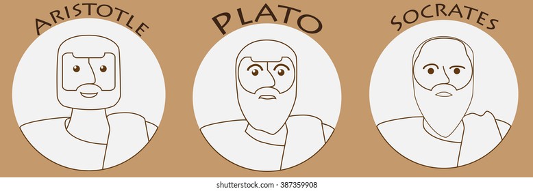 Ancient greek scientist, philosopher and thinker - Socrates, Plato, Aristotle