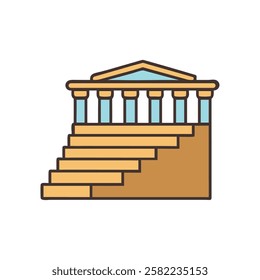 ancient greek temple with classical columns