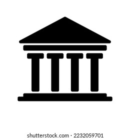Ancient Greek Temple. Historic World Heritage Site. Vector.
