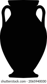 ancient greek vase on white background. Greek Vase logo. flat style.