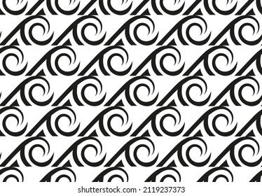 Ancient Greek waves seamless vector pattern ornament