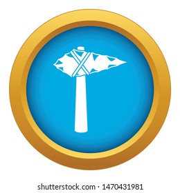 Ancient hammer icon blue vector isolated on white background for any design