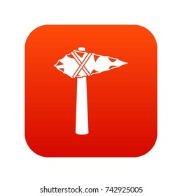 Ancient hammer icon digital red for any design isolated on white vector illustration