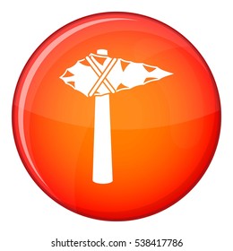 Ancient hammer icon in red circle isolated on white background vector illustration