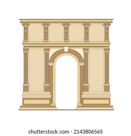 arco barroco de mano antigua
