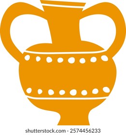 Ancient Hand Drawn Vase Vector Illustration