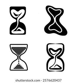 ancient hourglass icon illustration design