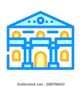 altertümlicher Hausfarbensymbol, Vektorgrafik. altes Hausschild. einzelne Symbolillustration