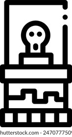 Antike Ikone. Dünnes lineares Design isoliert auf weißem Hintergrund