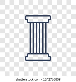 Ancient icon. Trendy linear Ancient logo concept on transparent background from Museum collection