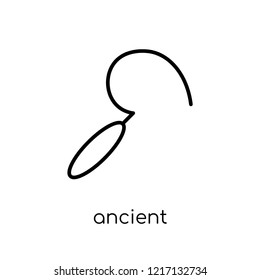 ancient icon. Trendy modern flat linear vector ancient icon on white background from thin line collection, outline vector illustration