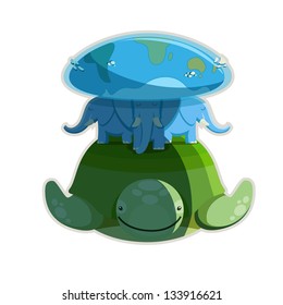 Ancient idea of the world isolated