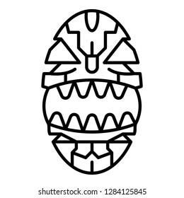 Ancient idol icon. Outline ancient idol vector icon for web design isolated on white background