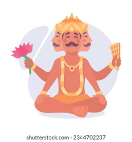 Ancient Indian Hindu God and Deity Vector Illustration