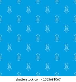 Ancient Ionic pillar pattern vector seamless blue repeat for any use