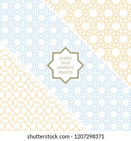 Ancient Islamic Style Seamless Geometric Patterns Collection