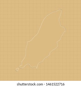 Ancient Isle of Man map old paper background with space for text. Vector illustration EPS10.