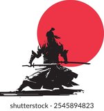 ancient japanese warrior samurai tattoo design