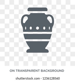 Ancient jar icon. Ancient jar design concept from  collection. Simple element vector illustration on transparent background.