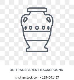 Ancient jar icon. Ancient jar design concept from  collection. Simple element vector illustration on transparent background.