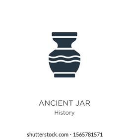 Ancient jar icon vector. Trendy flat ancient jar icon from history collection isolated on white background. Vector illustration can be used for web and mobile graphic design, logo, eps10