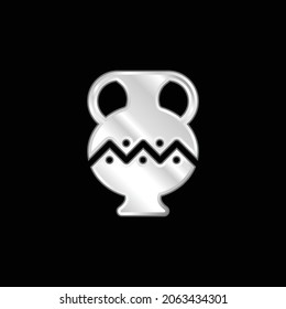 Ancient Jar silver plated metallic icon