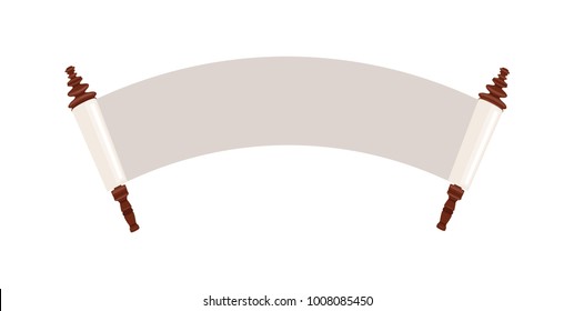 ancient Jewish holy scroll of torah. vector illustration