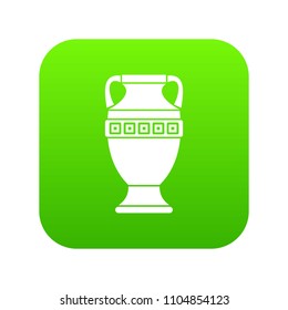 Ancient jug icon digital green for any design isolated on white vector illustration