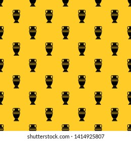 Ancient jug pattern seamless vector repeat geometric yellow for any design