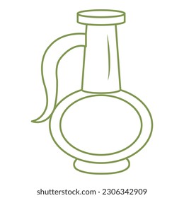 Alte Käfer. Einfache Ikone im Doodle-Stil. Vektorgrafik einzeln auf weißem Hintergrund.