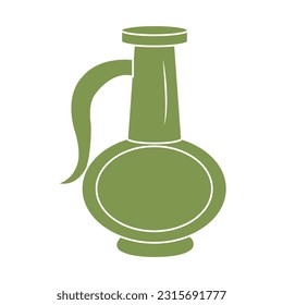 Ancient jug. Simple icon in doodle style. Vector illustration isolated on white background.