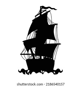 ancient junk vector design  isolated on white background