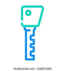 ancient key color icon vector. ancient key sign. isolated symbol illustration