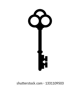 Ancient key icon. Simple vector illustration.