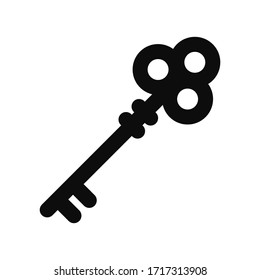 Ancient key vector icon illustration in flat style isolated - EPS10 symbol for your web site design, logo, app, UI