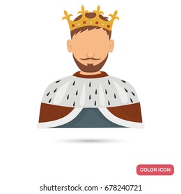 Ancient king color flat icon for web and mobile design