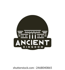 ancient kingdom text sticker tshirt vector illustration template design