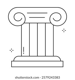 Ancient Landmark Cultural Place Vector Icon Design